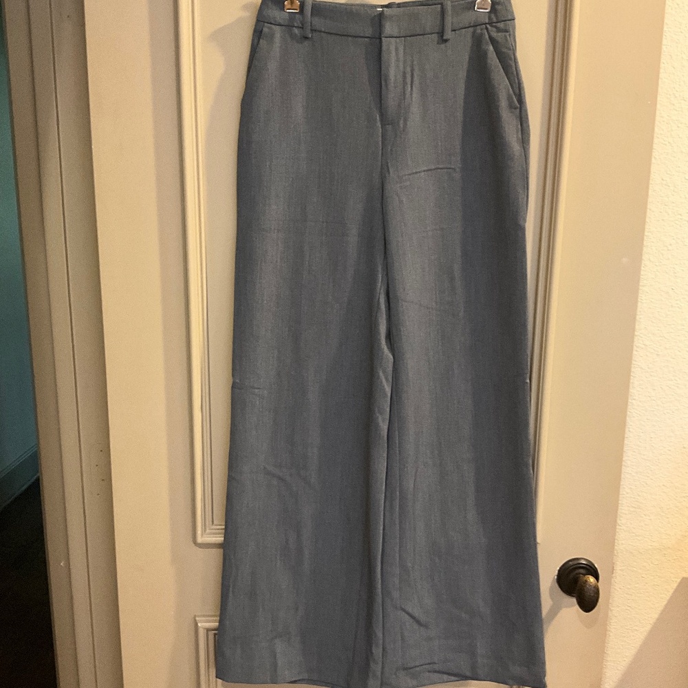 A New Day Stretch Elastizado Gray Long Dress Pants Size 2 Machine Washable